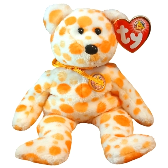 Ty Other - Ty Alani Orange and White Beani Baby Julio 2004